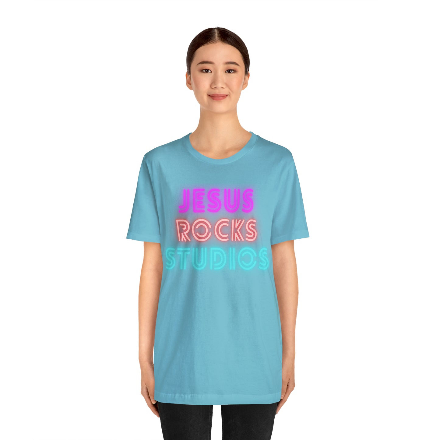 NEON JESUS ROCKS STUDIOS Unisex Jersey Short Sleeve Tee