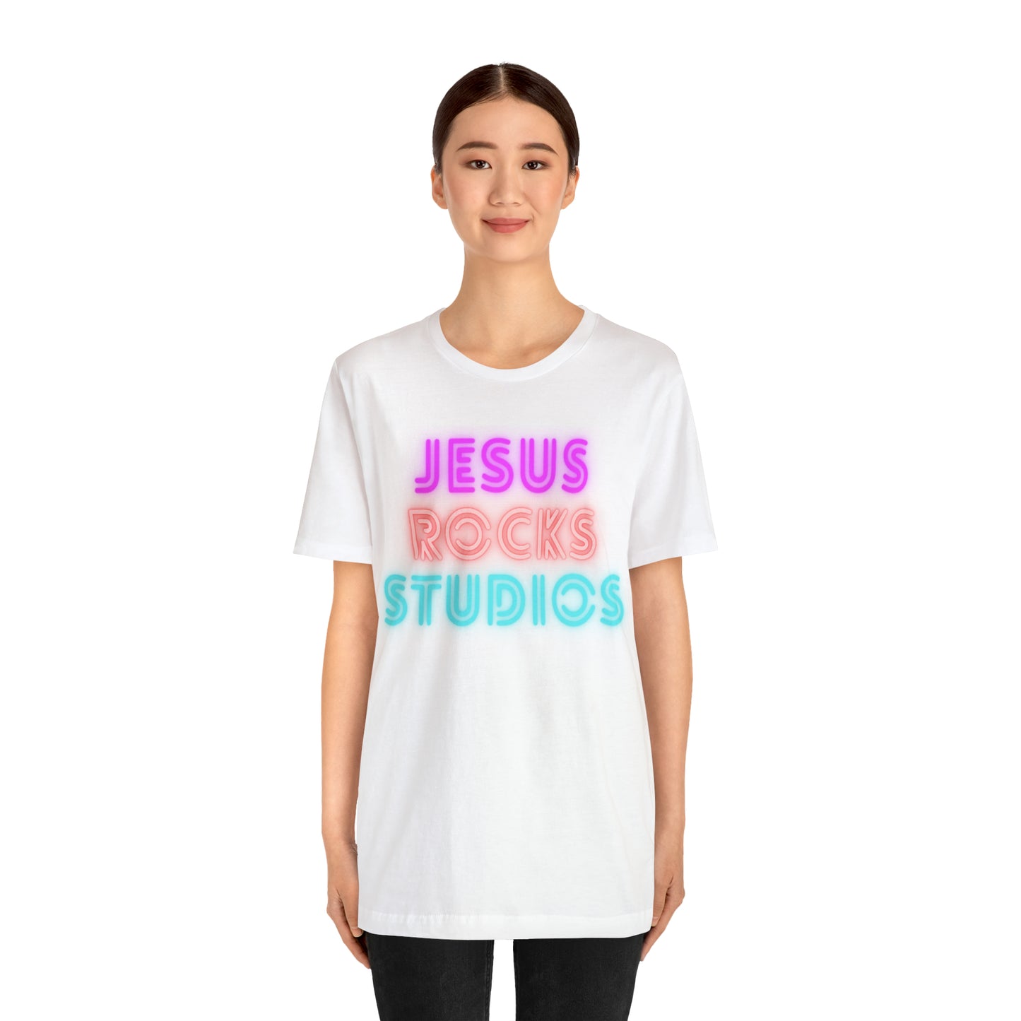 NEON JESUS ROCKS STUDIOS Unisex Jersey Short Sleeve Tee