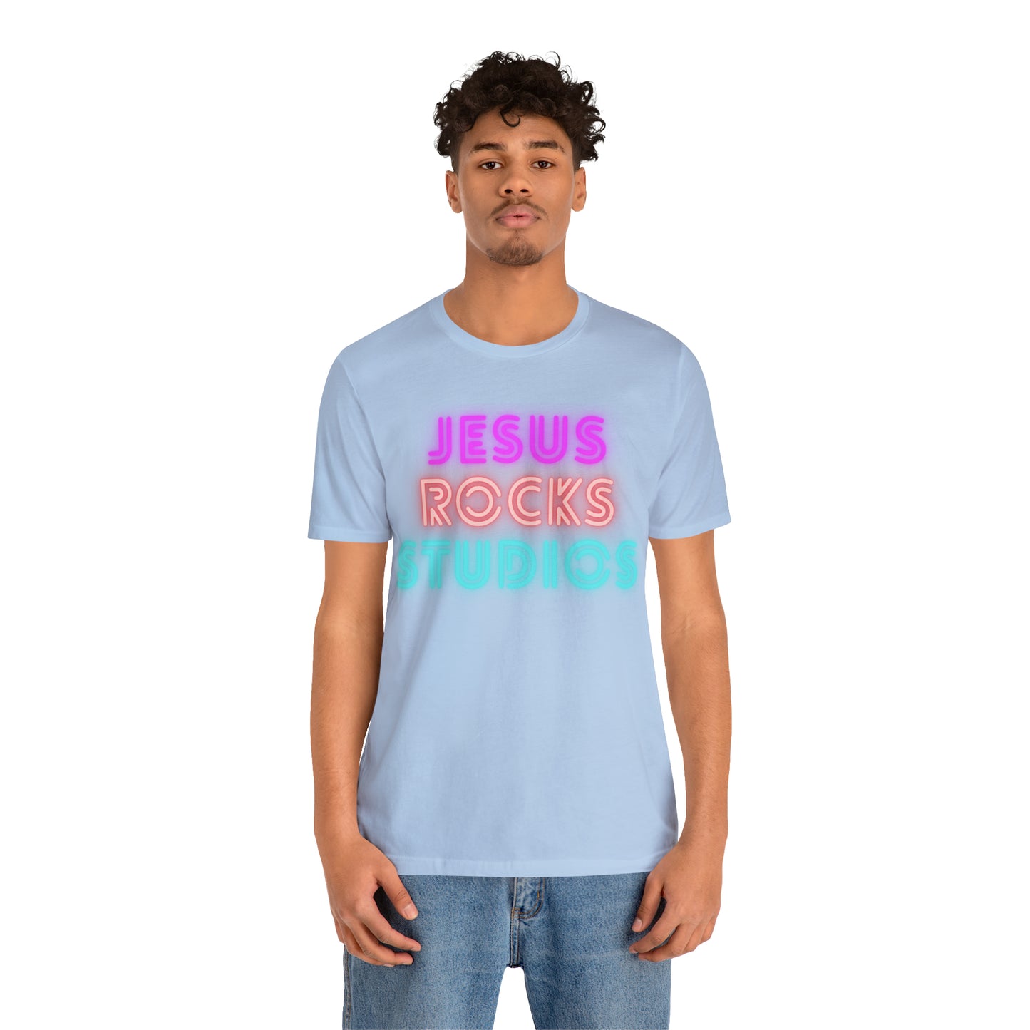 NEON JESUS ROCKS STUDIOS Unisex Jersey Short Sleeve Tee