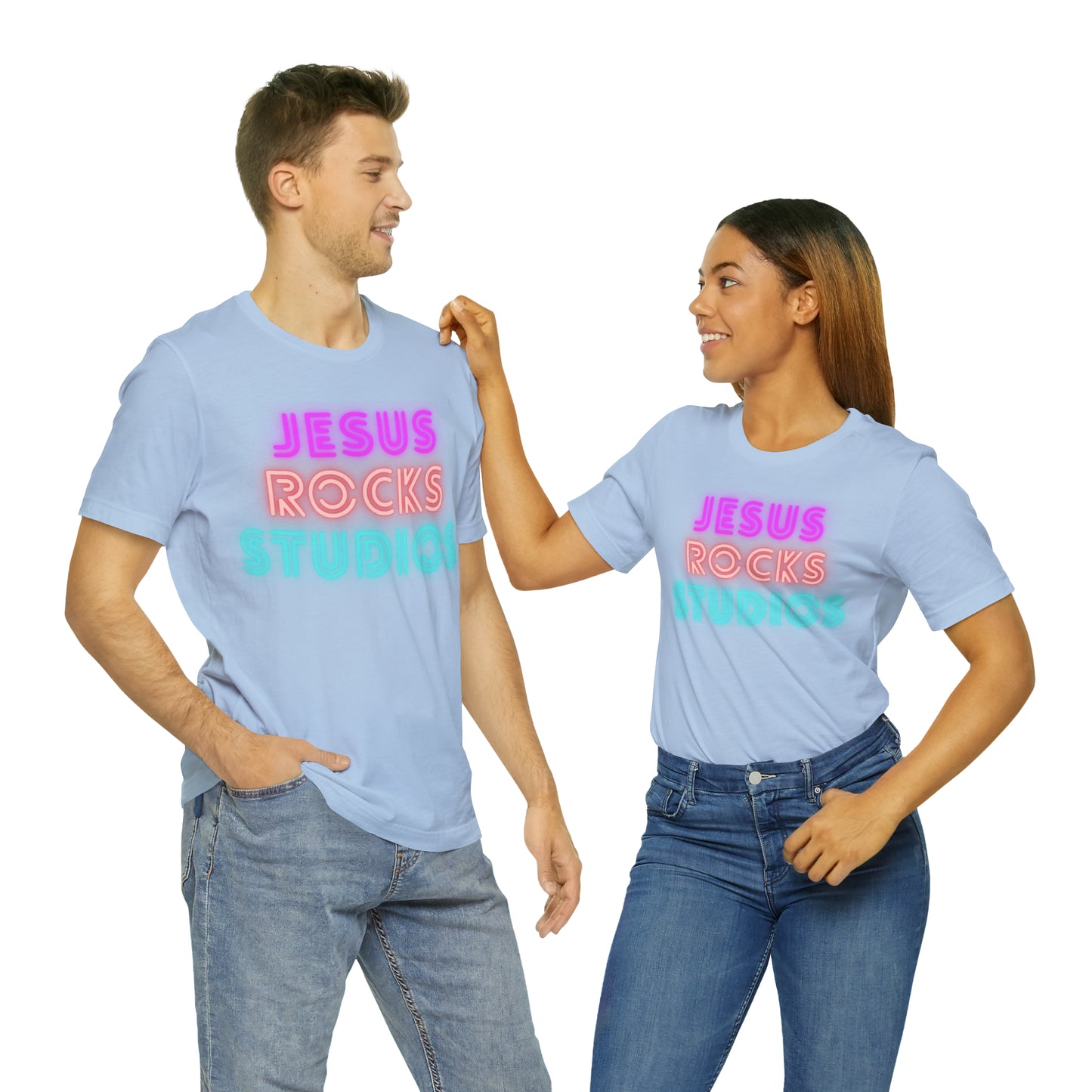 NEON JESUS ROCKS STUDIOS Unisex Jersey Short Sleeve Tee