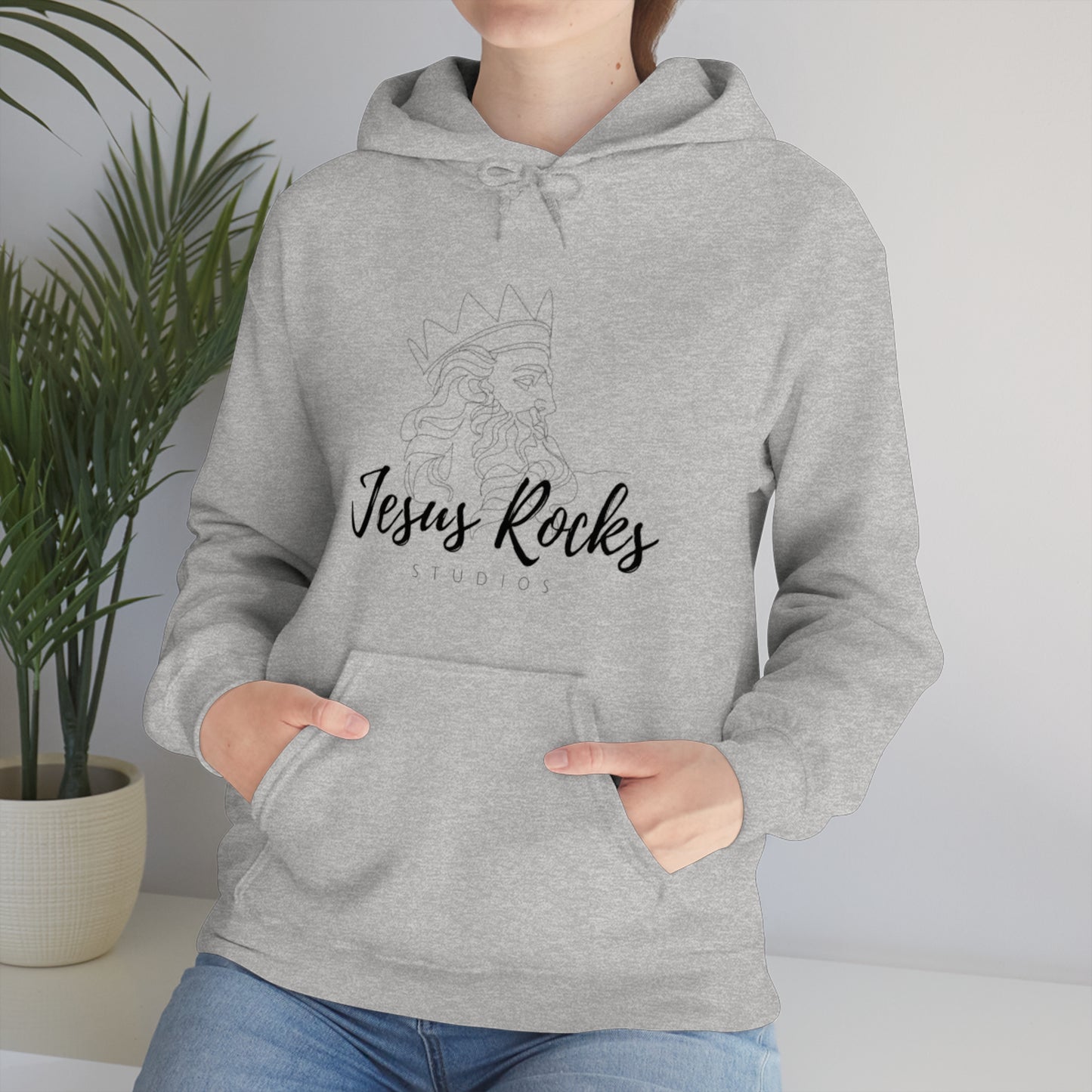 JESUS ROCKS ZUES Unisex Heavy Blend™ Hooded Sweatshirt