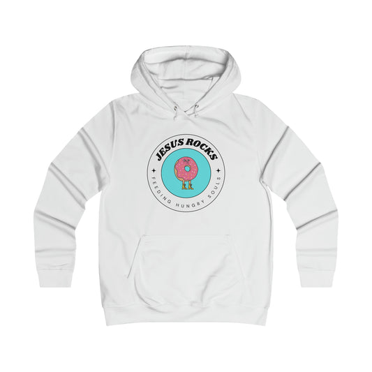 JESUS DONUT GIRLIE COLLEGE HOODIE