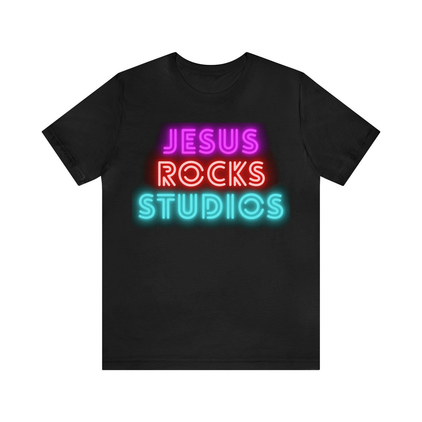 NEON JESUS ROCKS STUDIOS Unisex Jersey Short Sleeve Tee