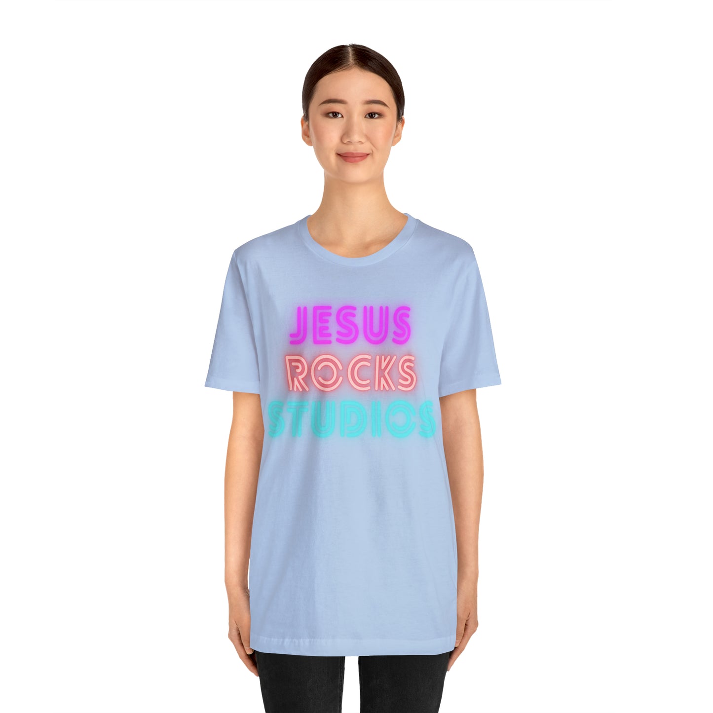 NEON JESUS ROCKS STUDIOS Unisex Jersey Short Sleeve Tee