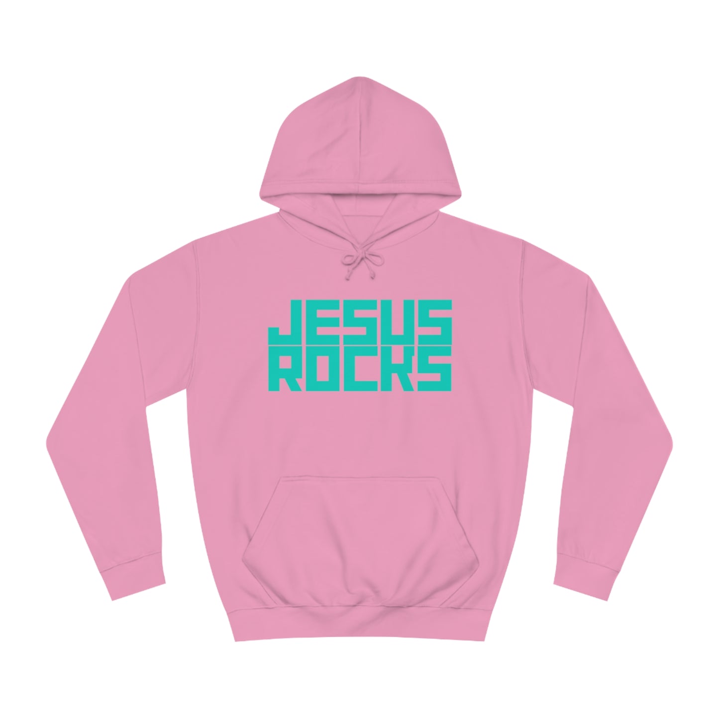 JESUS ROCKS BLOCK Unisex College Hoodie