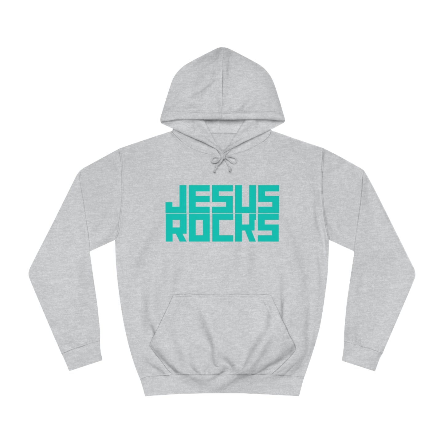 JESUS ROCKS BLOCK Unisex College Hoodie