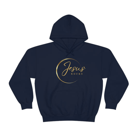 CRESCENT MOON JESUS ROCKS Unisex Heavy Blend™ Hooded Sweatshirt