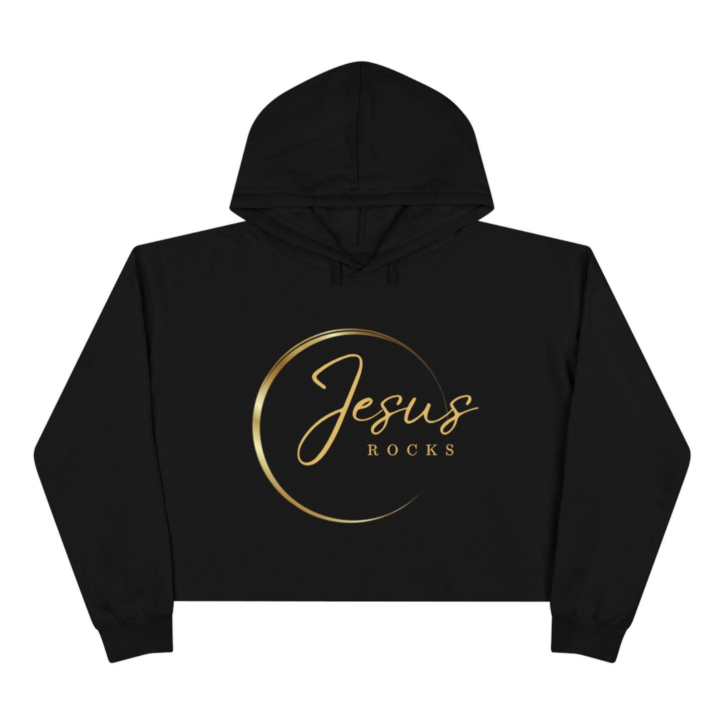 JESUS ROCKS FEMALE Crop Hoodie