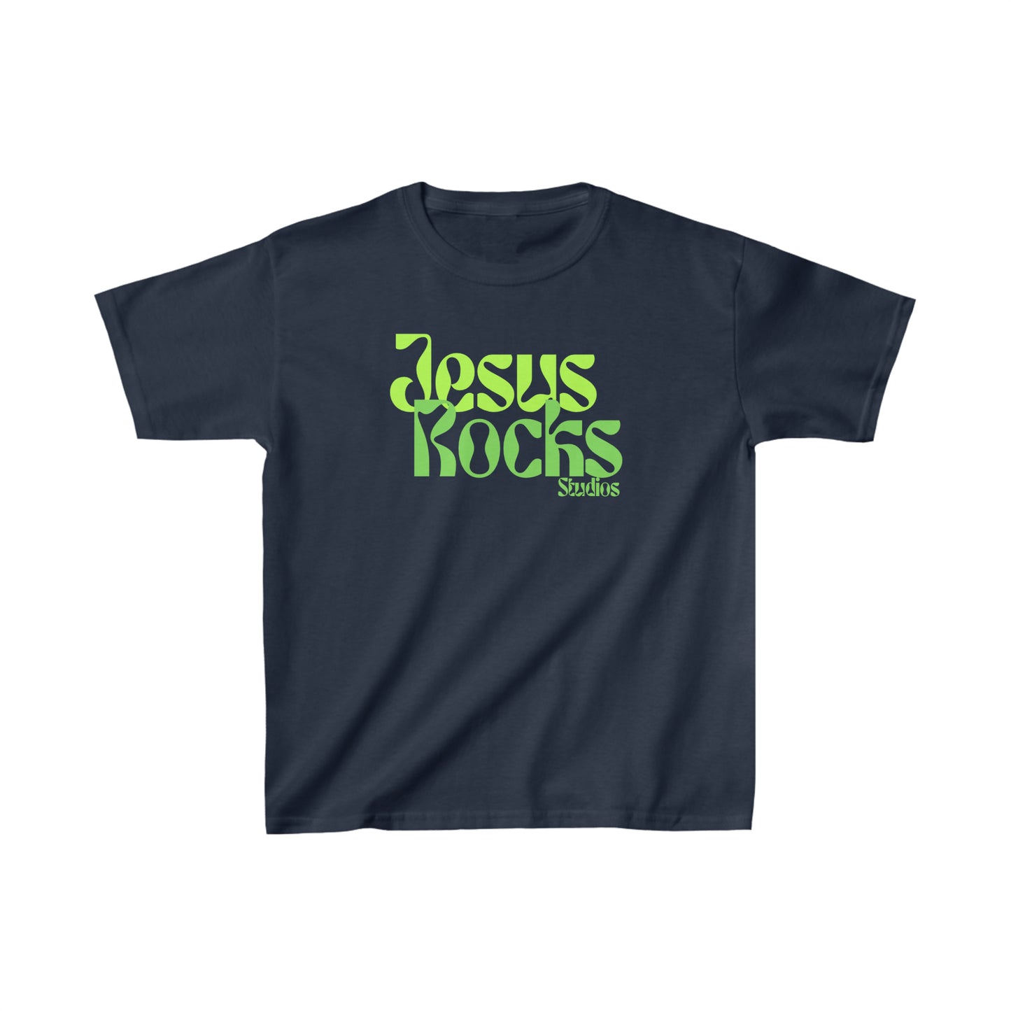 LEAFY JESUS ROCKS Kids Heavy Cotton™ Tee