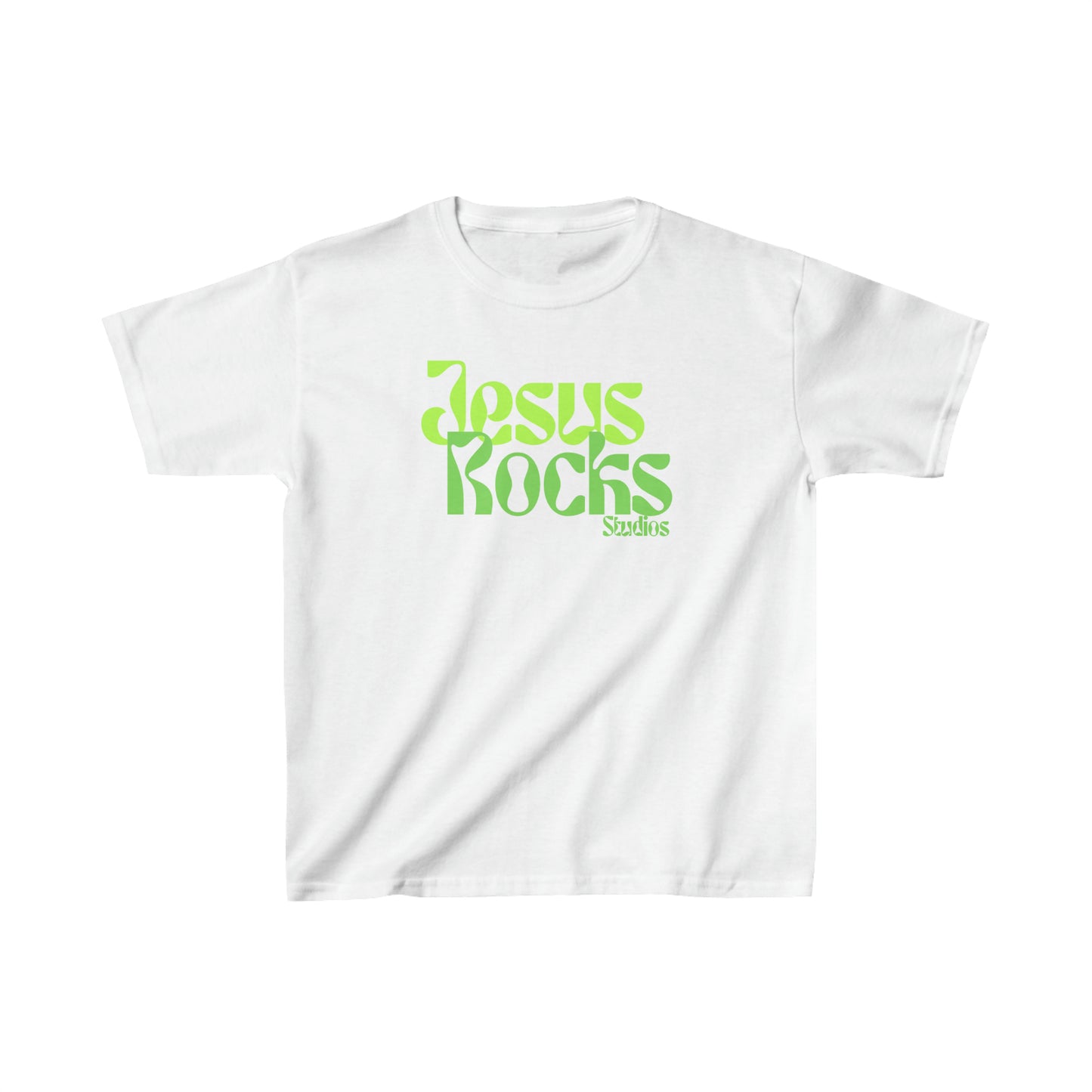 LEAFY JESUS ROCKS Kids Heavy Cotton™ Tee