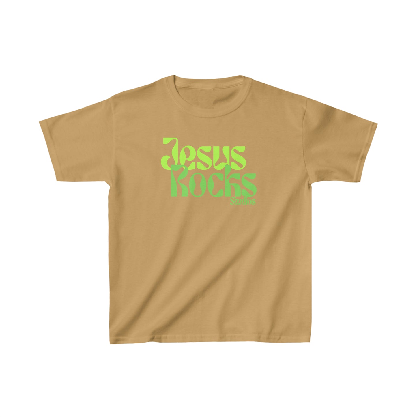 LEAFY JESUS ROCKS Kids Heavy Cotton™ Tee