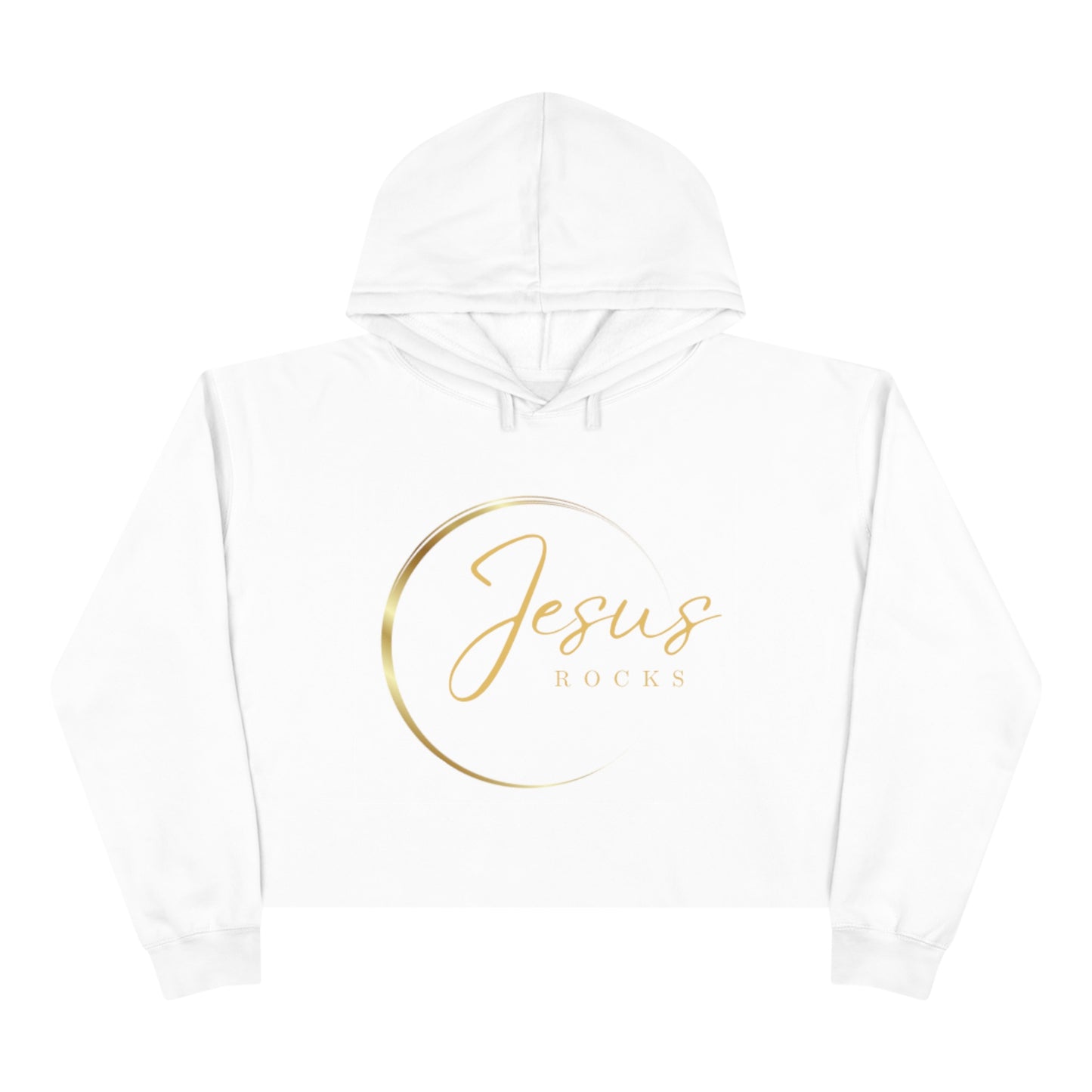 JESUS ROCKS FEMALE Crop Hoodie