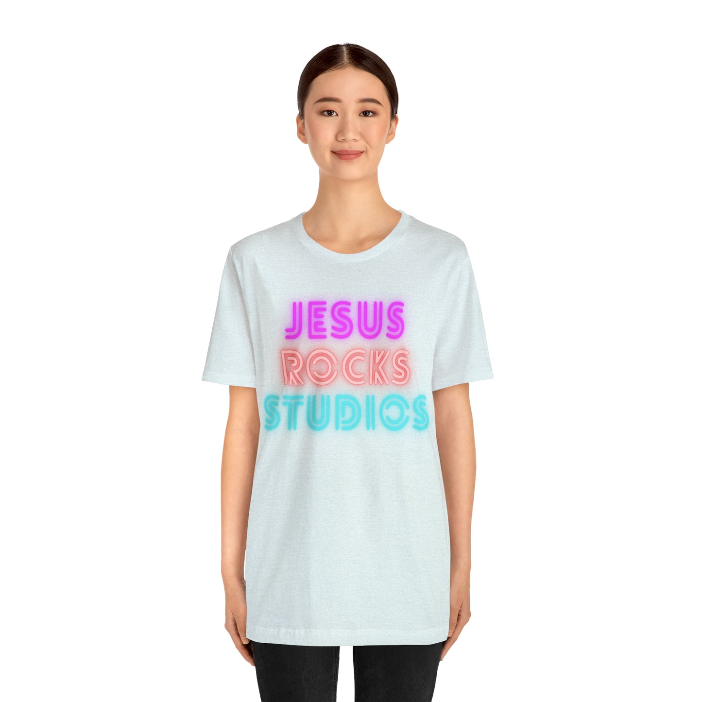 NEON JESUS ROCKS STUDIOS Unisex Jersey Short Sleeve Tee