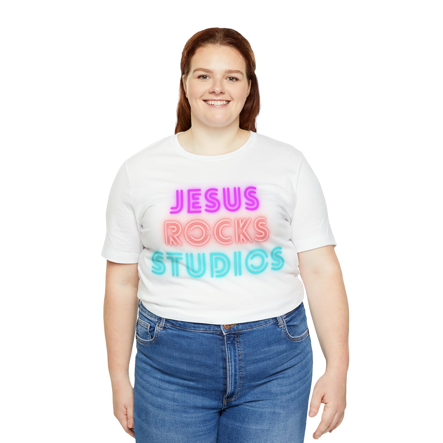 NEON JESUS ROCKS STUDIOS Unisex Jersey Short Sleeve Tee