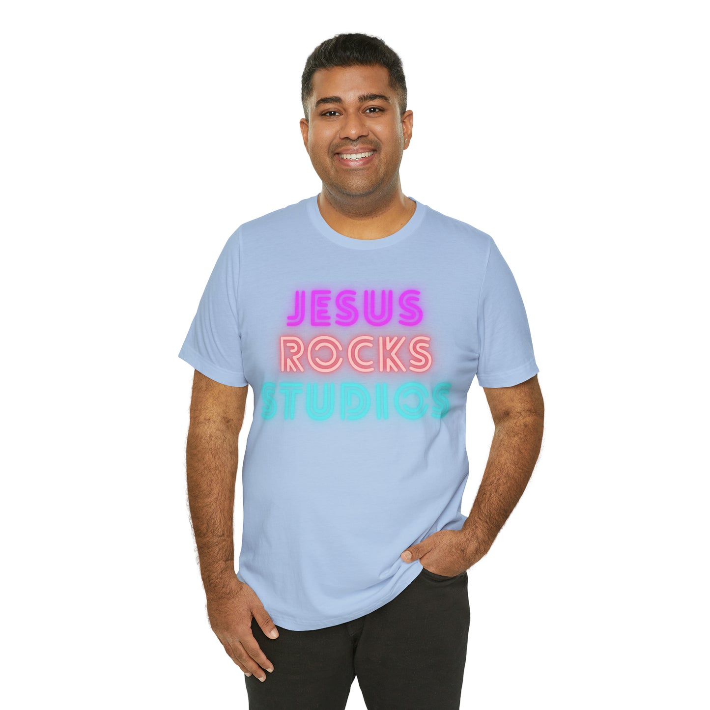 NEON JESUS ROCKS STUDIOS Unisex Jersey Short Sleeve Tee