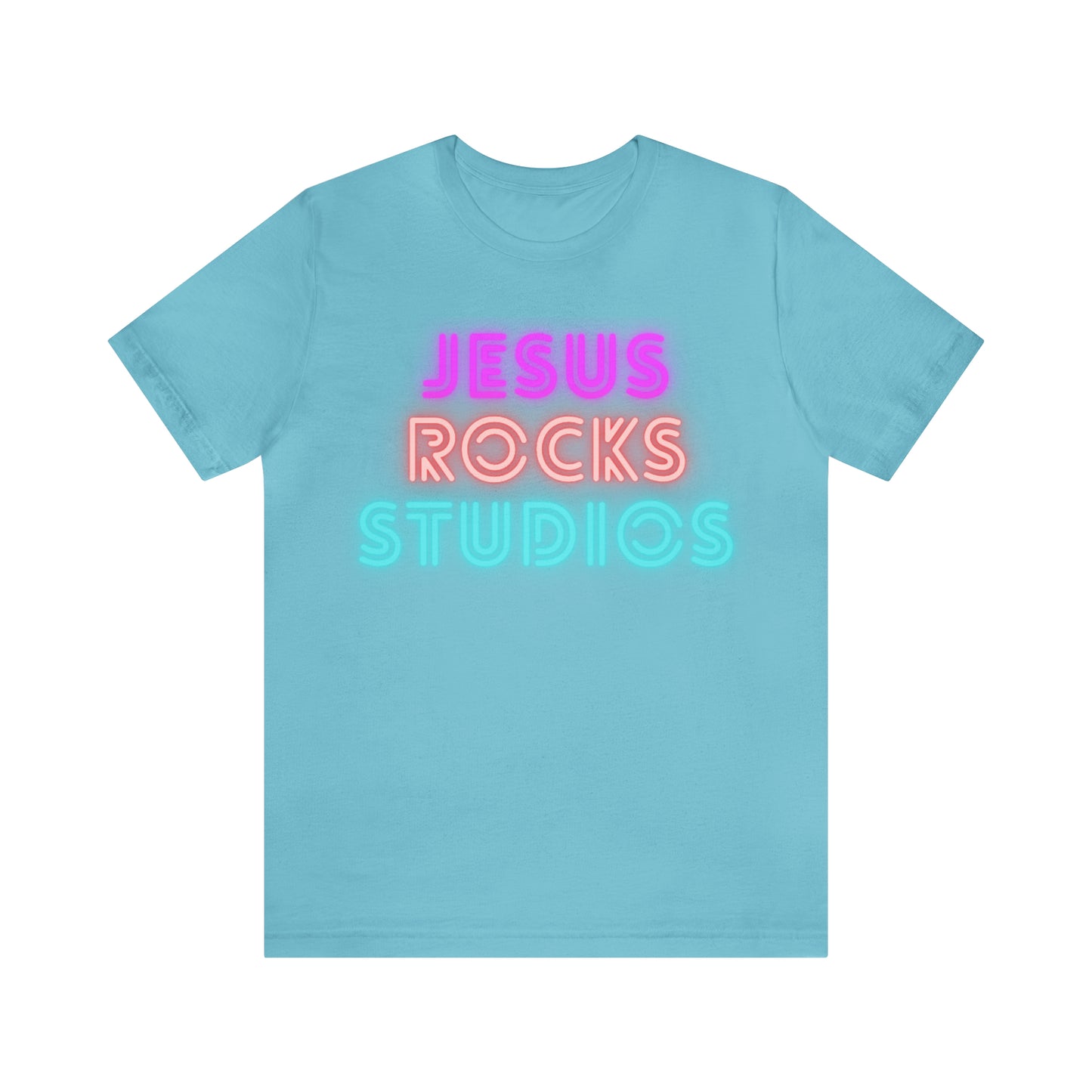 NEON JESUS ROCKS STUDIOS Unisex Jersey Short Sleeve Tee