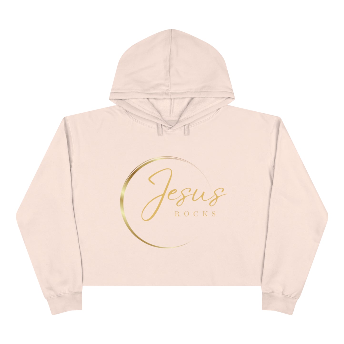 JESUS ROCKS FEMALE Crop Hoodie