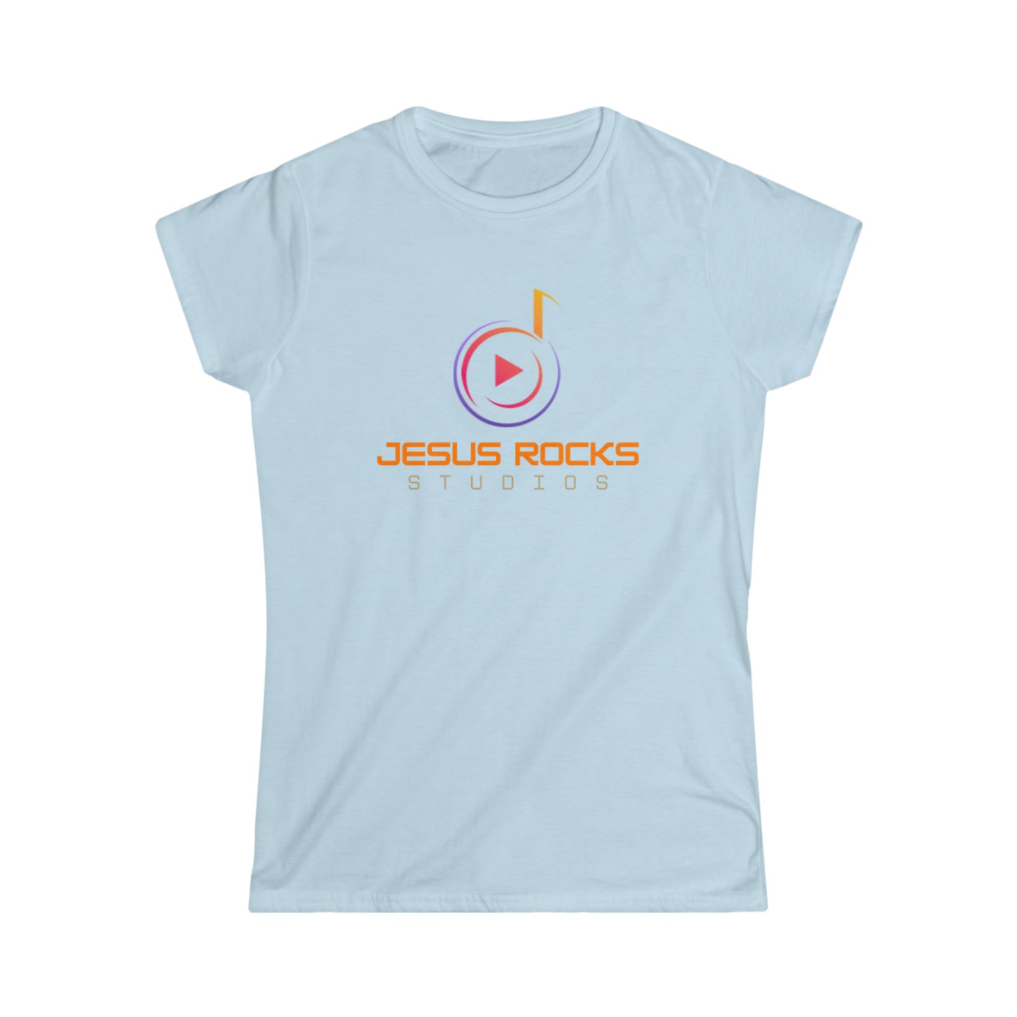 PLAY JESUS ROCKS Women's Softstyle Tee