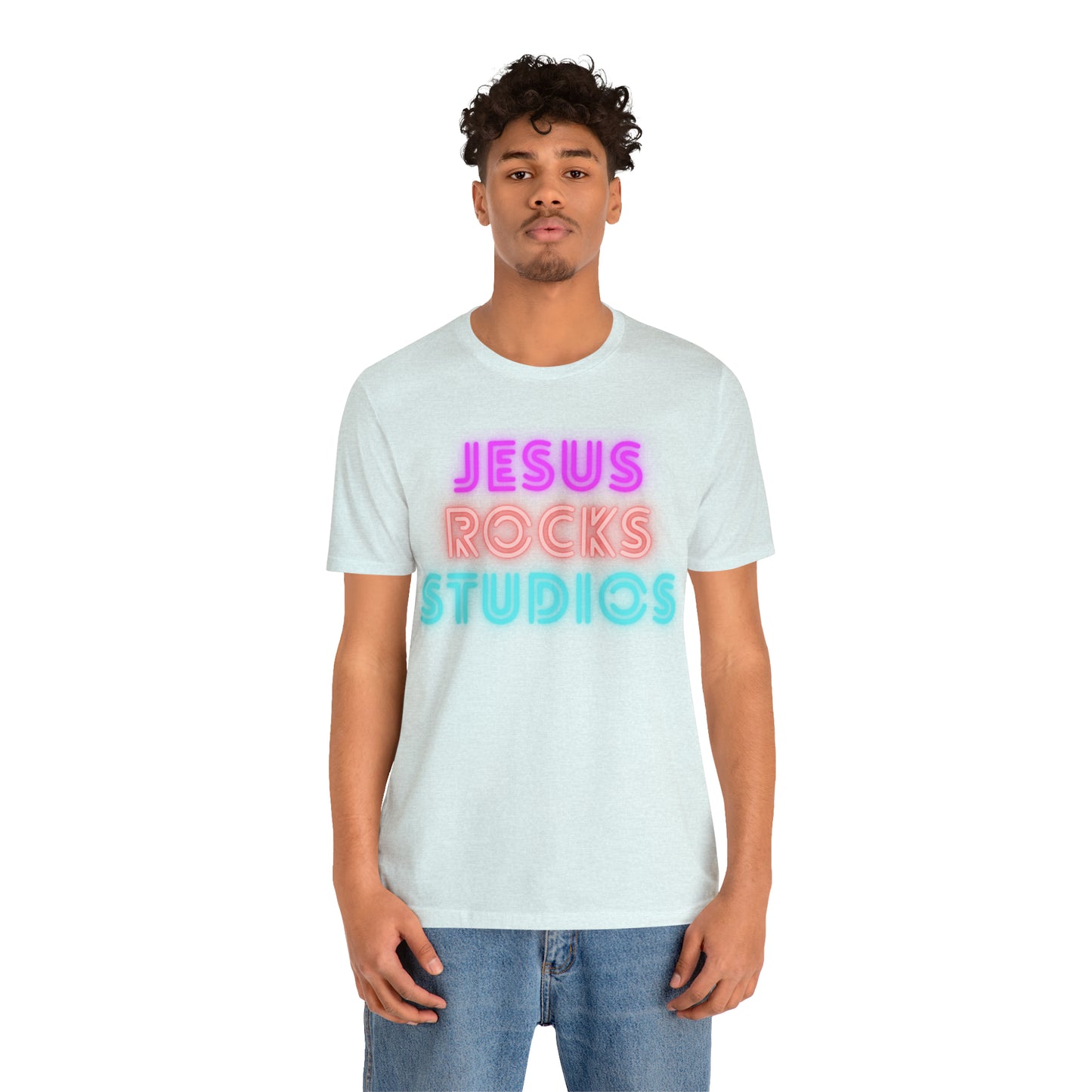 NEON JESUS ROCKS STUDIOS Unisex Jersey Short Sleeve Tee