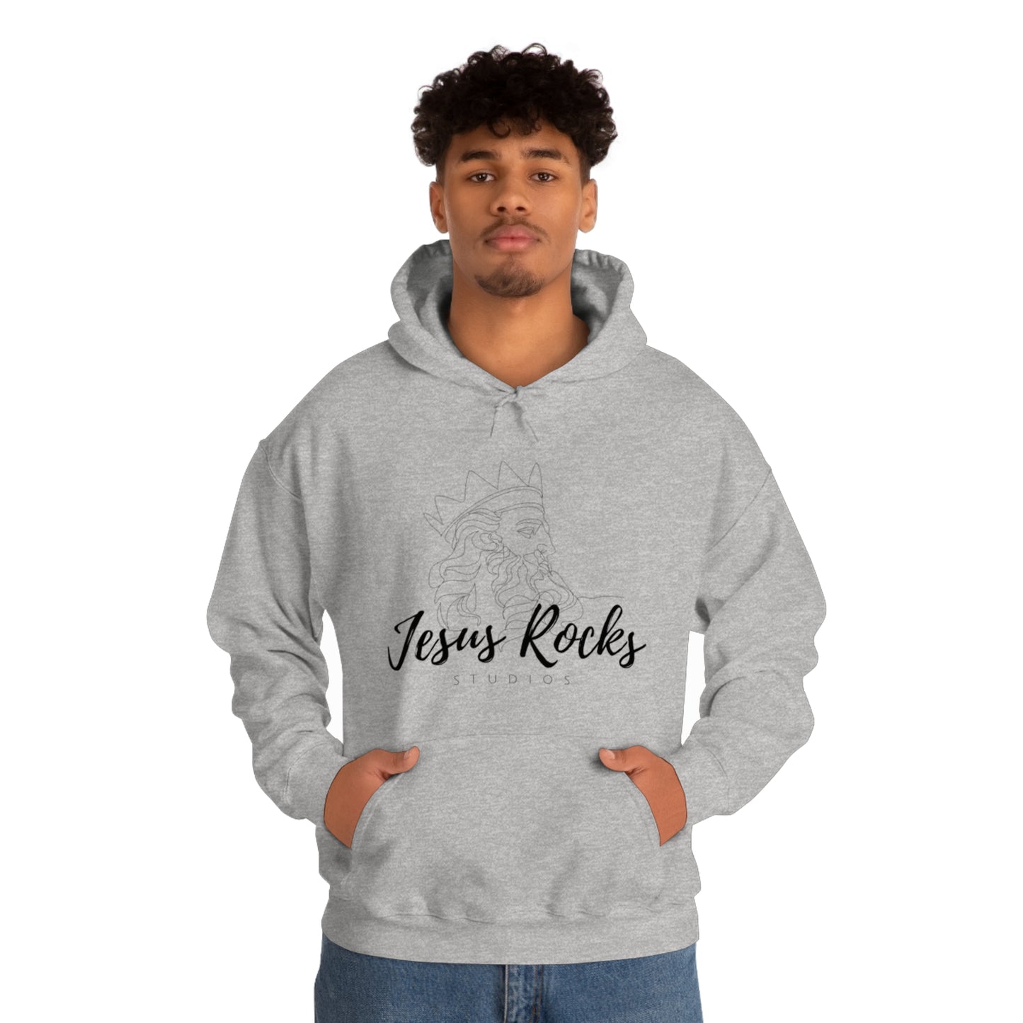 JESUS ROCKS ZUES Unisex Heavy Blend™ Hooded Sweatshirt