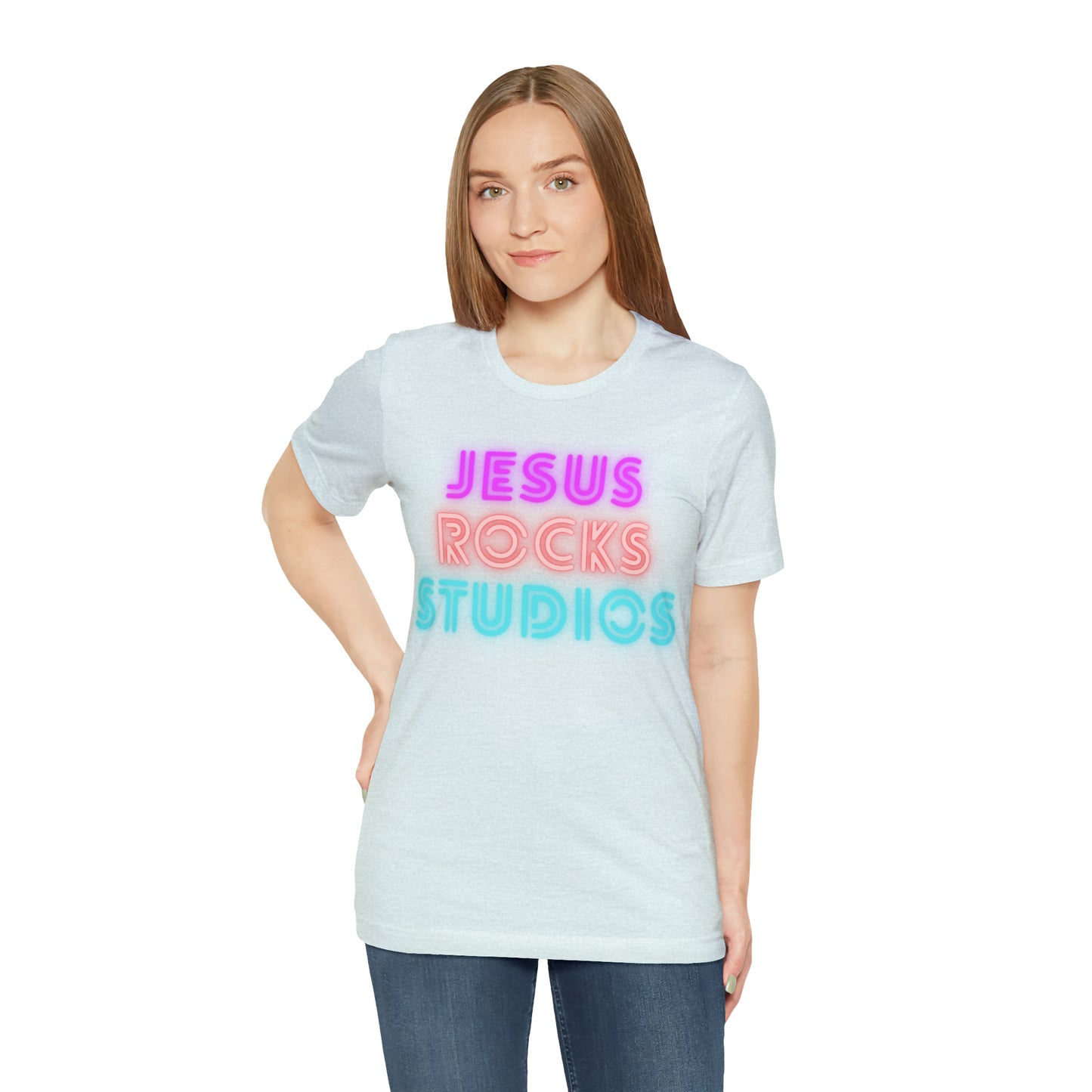 NEON JESUS ROCKS STUDIOS Unisex Jersey Short Sleeve Tee