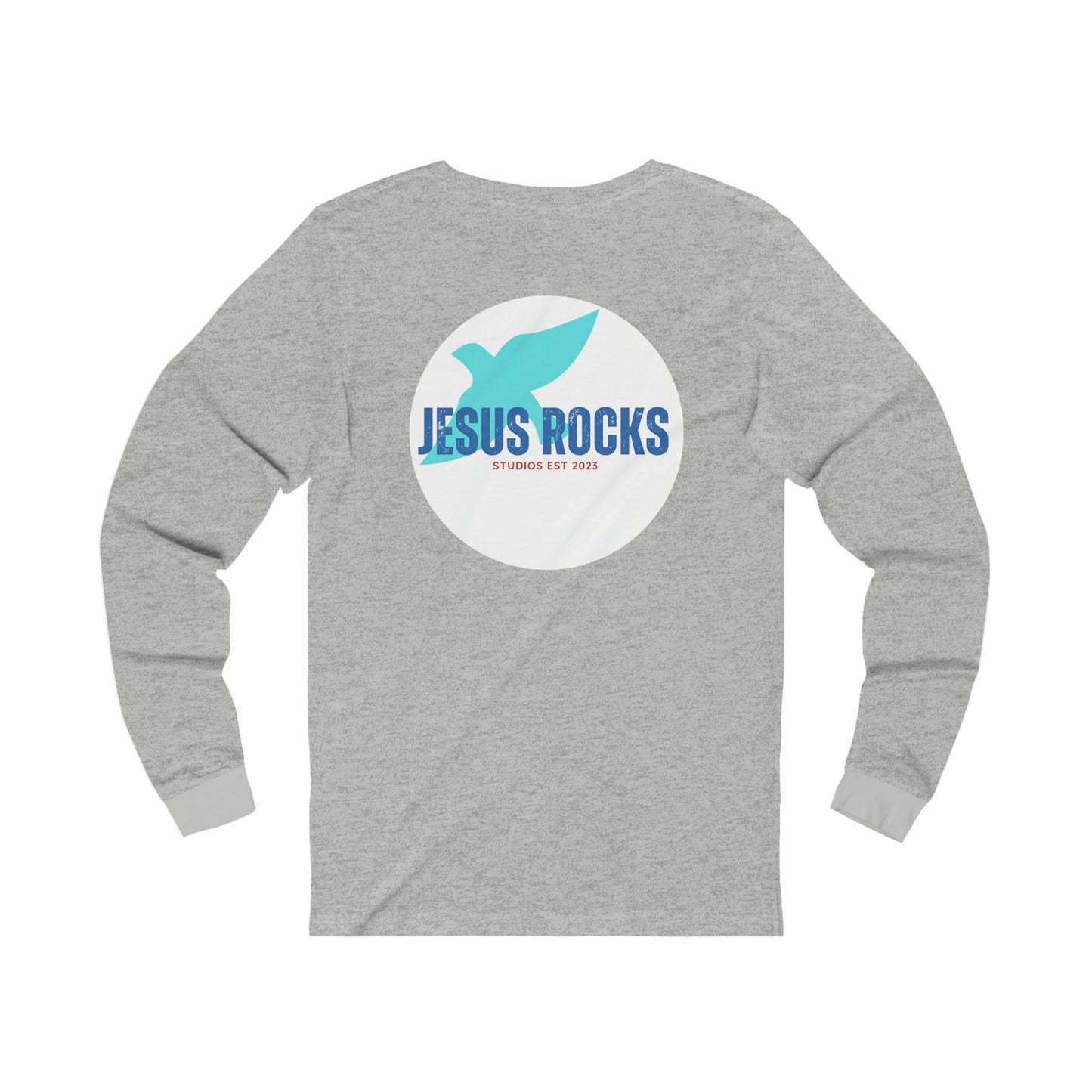 BIG BIRD JESUS ROCKS Unisex Jersey Long Sleeve Tee