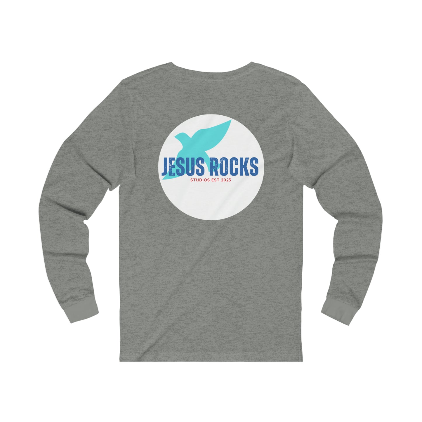 BIG BIRD JESUS ROCKS Unisex Jersey Long Sleeve Tee