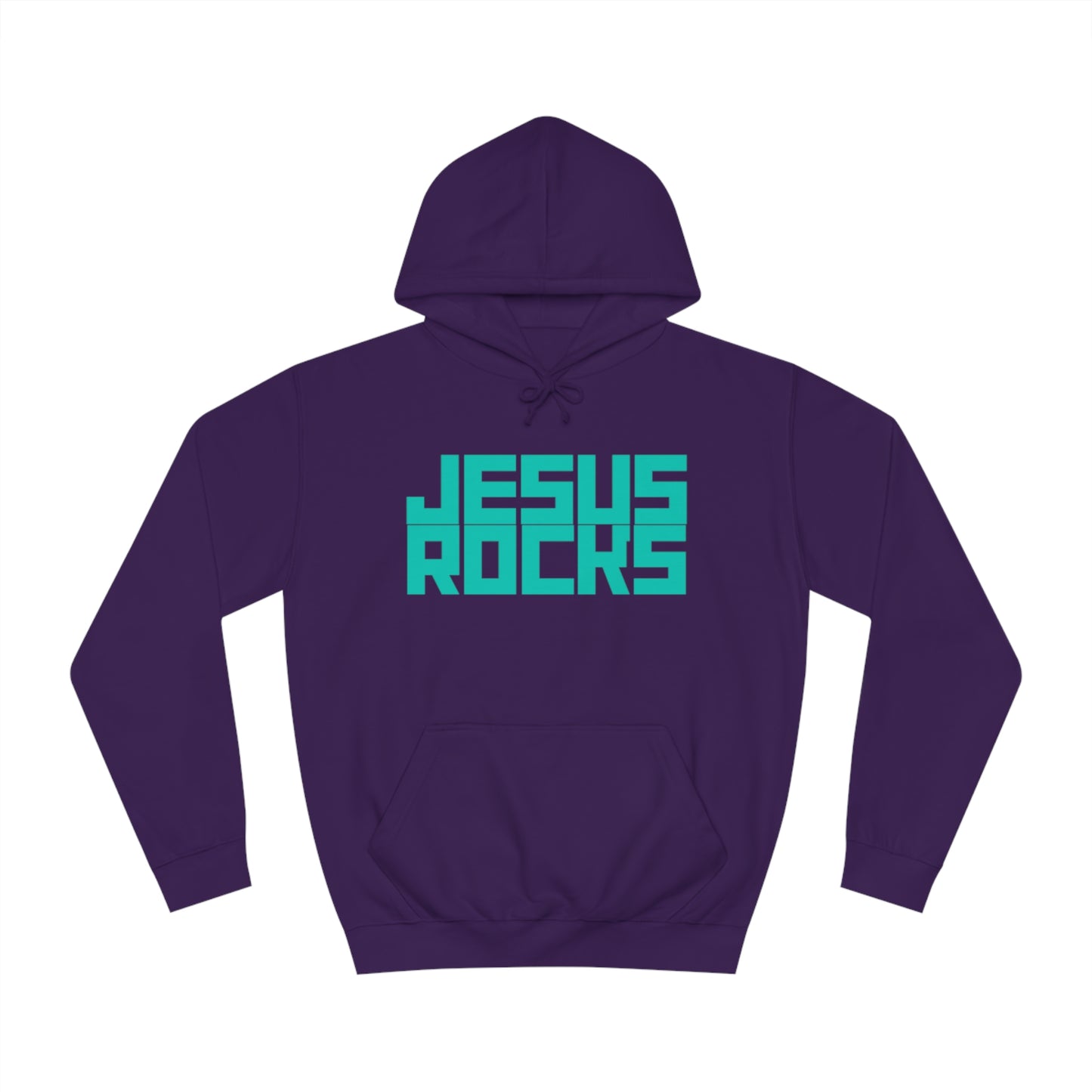 JESUS ROCKS BLOCK Unisex College Hoodie