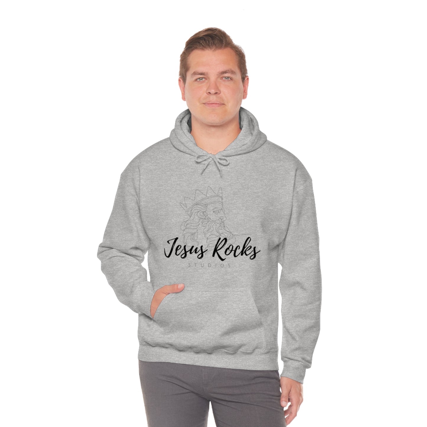 JESUS ROCKS ZUES Unisex Heavy Blend™ Hooded Sweatshirt