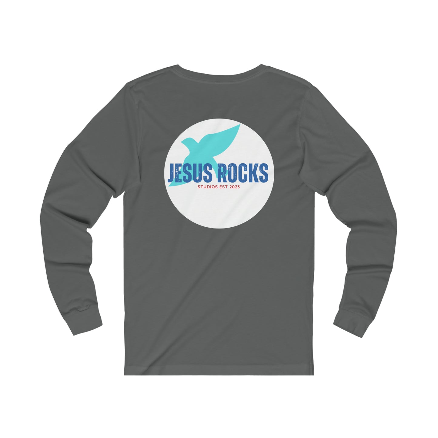 BIG BIRD JESUS ROCKS Unisex Jersey Long Sleeve Tee