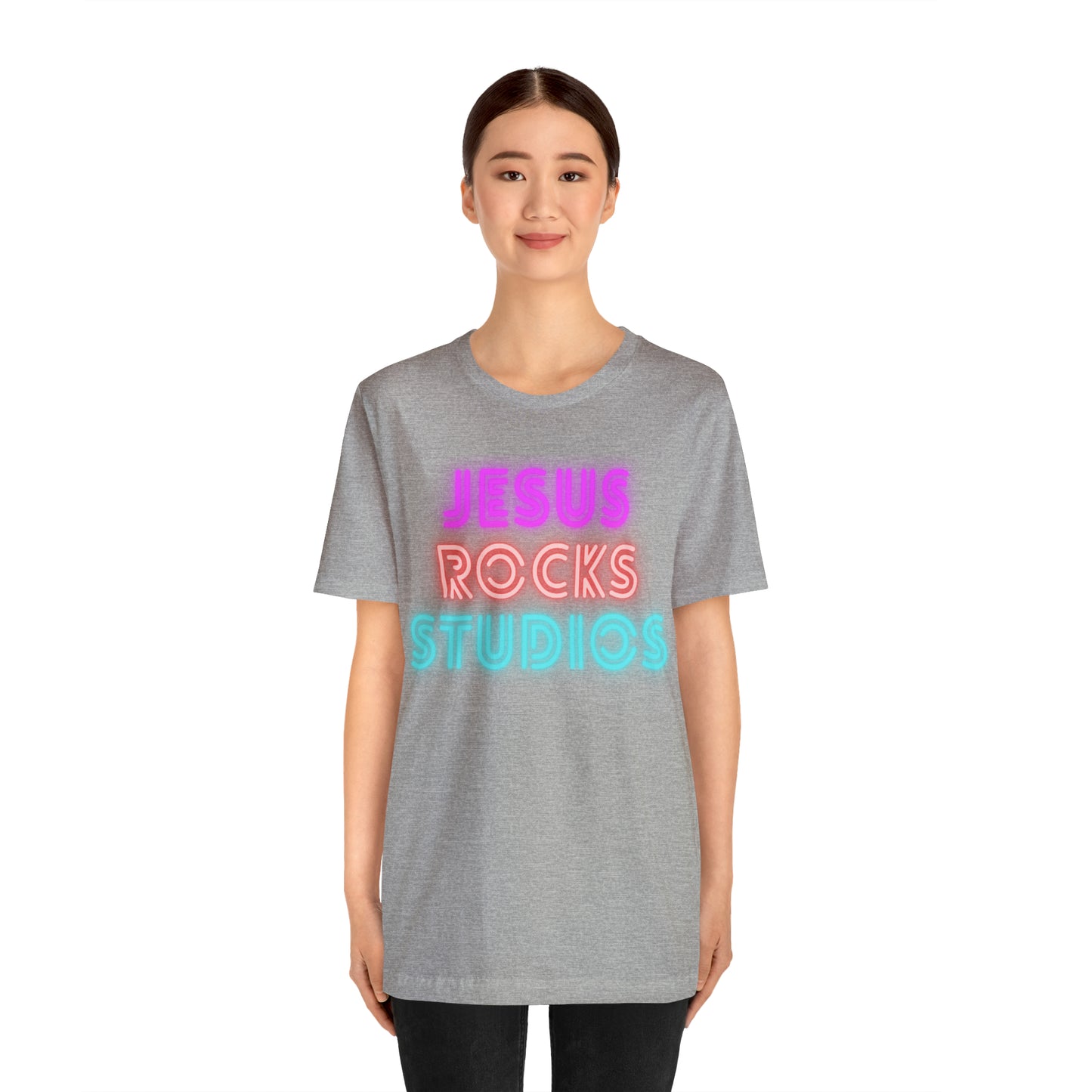 NEON JESUS ROCKS STUDIOS Unisex Jersey Short Sleeve Tee