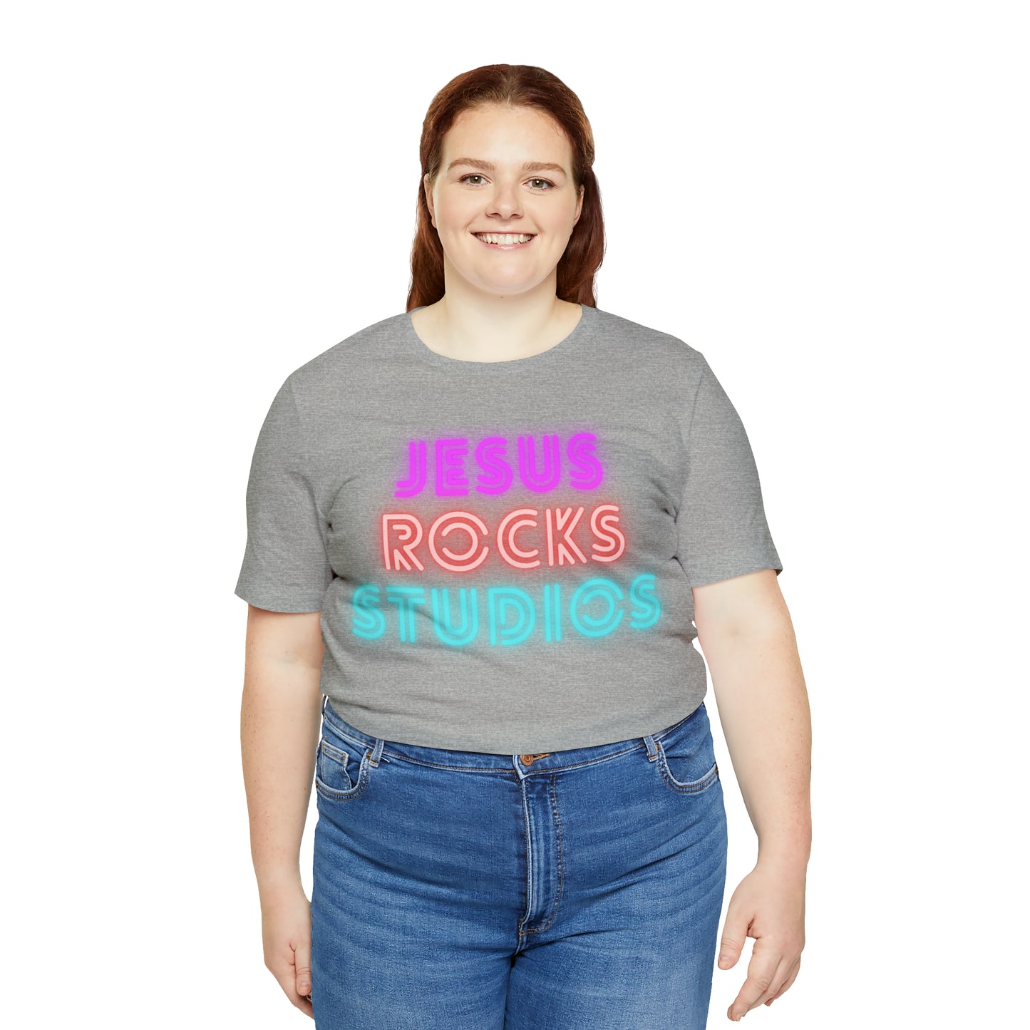 NEON JESUS ROCKS STUDIOS Unisex Jersey Short Sleeve Tee