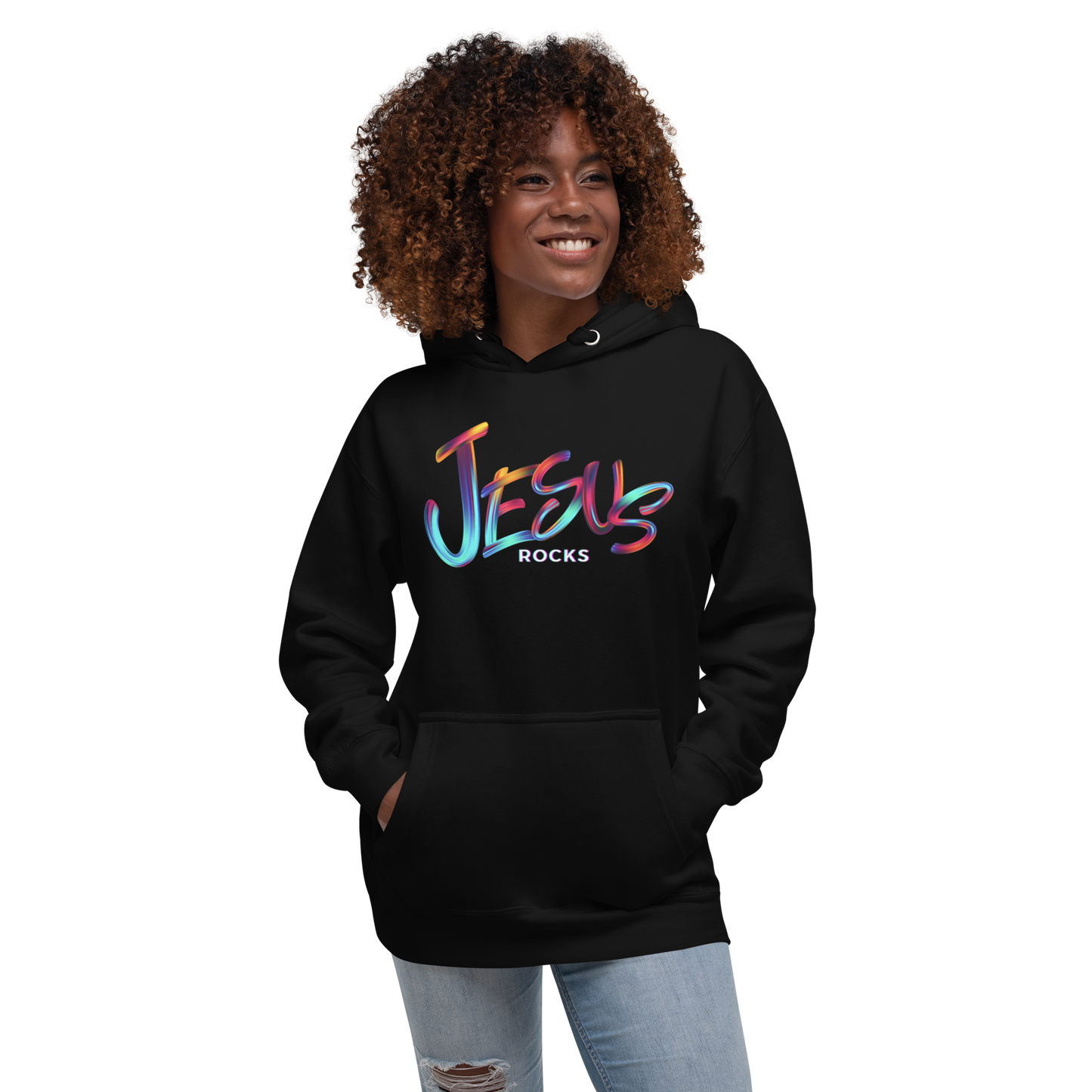 JESUS ROCKS MULTI COLOR Unisex Hoodie