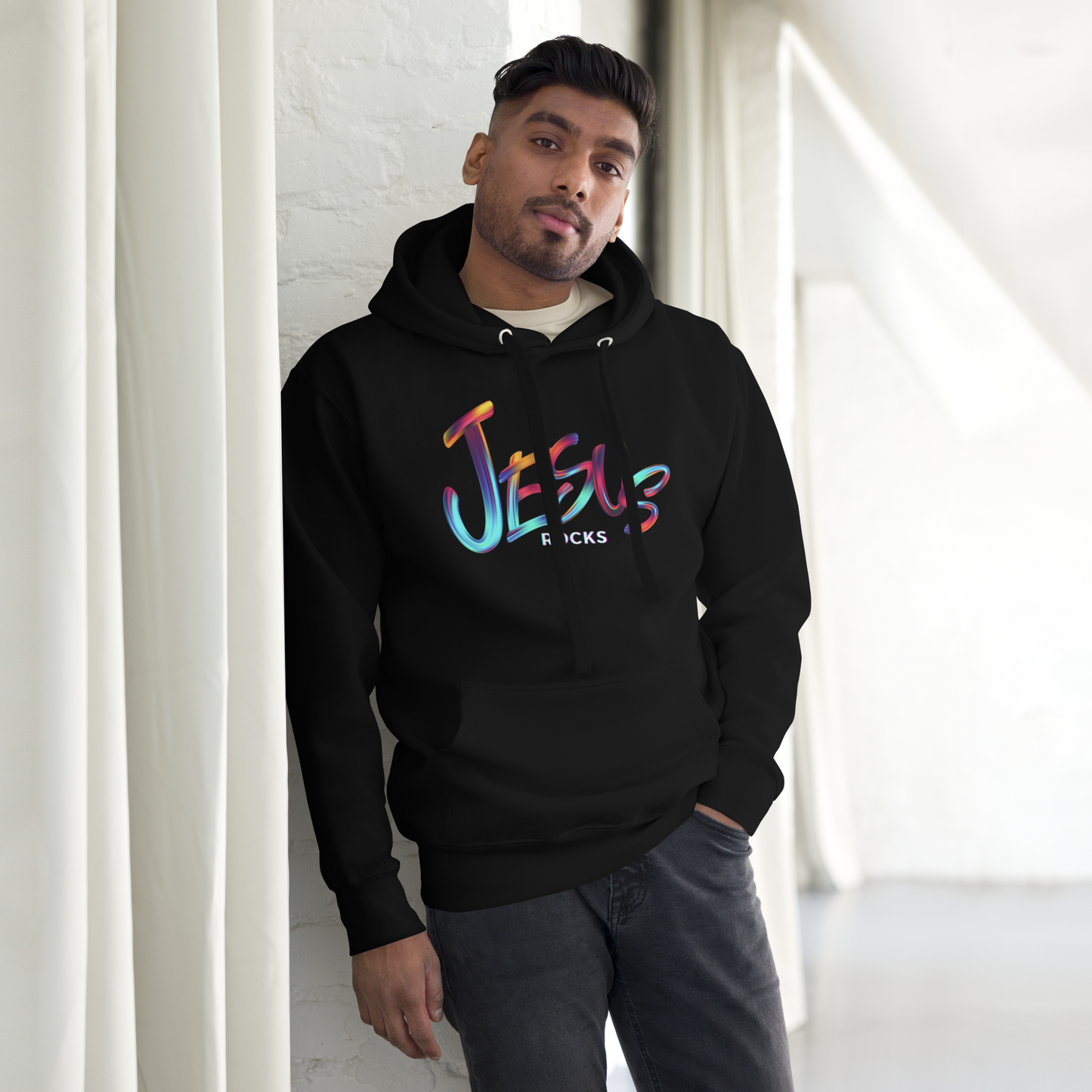 JESUS ROCKS MULTI COLOR Unisex Hoodie