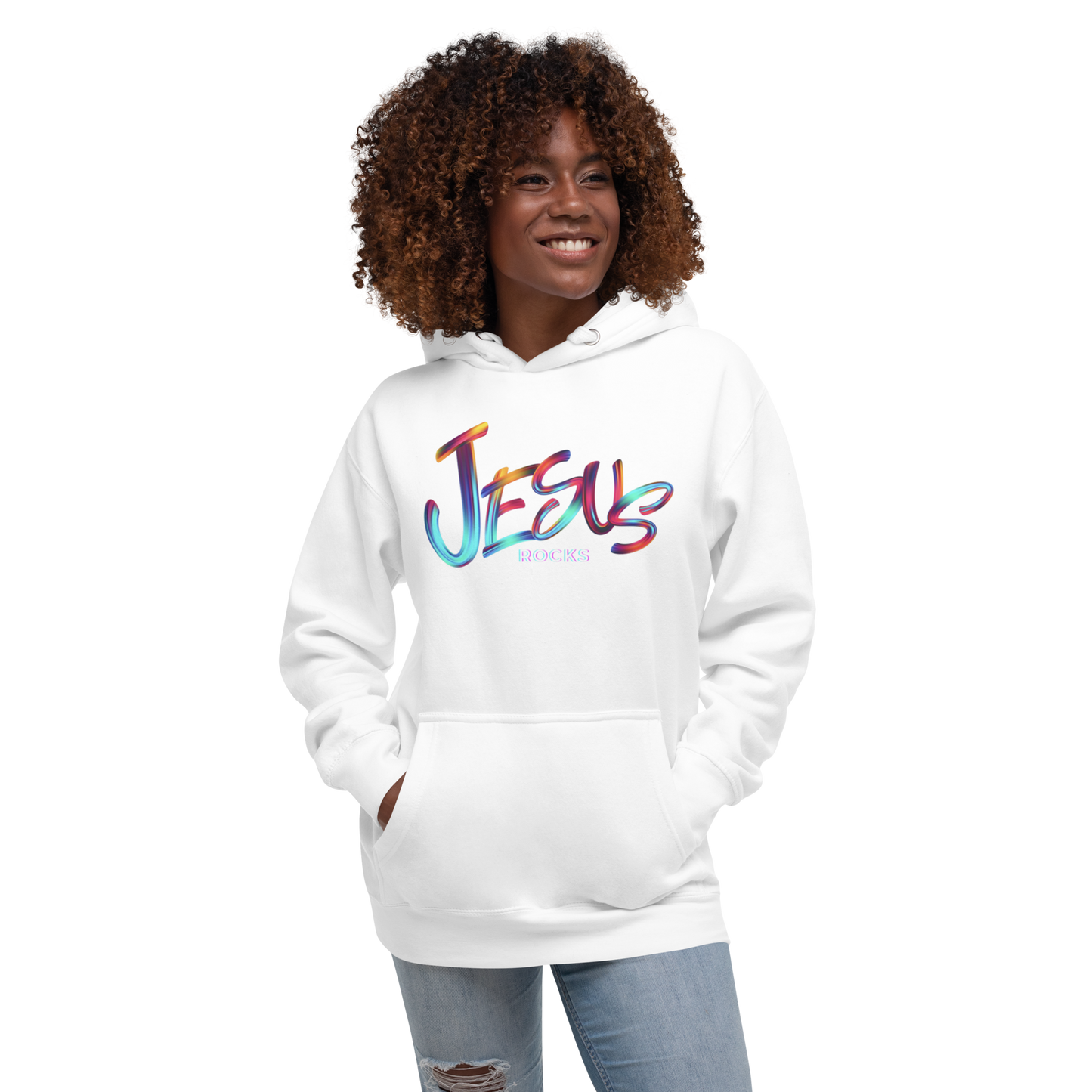 JESUS ROCKS MULTI COLOR Unisex Hoodie