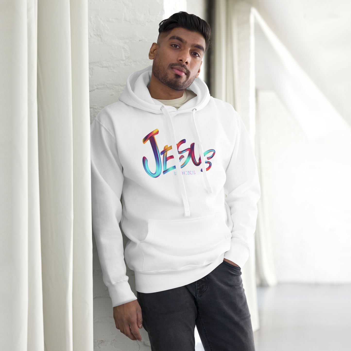 JESUS ROCKS MULTI COLOR Unisex Hoodie